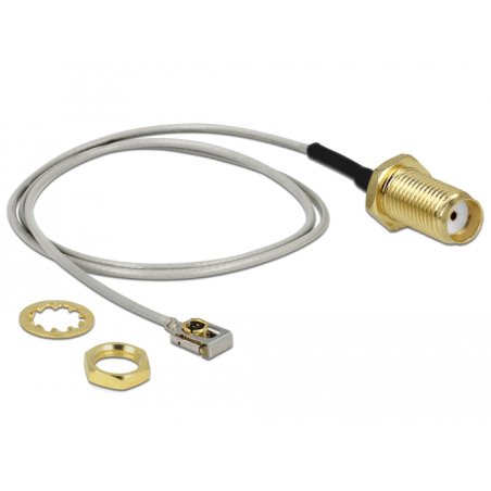 DeLOCK 89930 câble coaxial 0,2 m SMA MHF I LK Noir, Gris