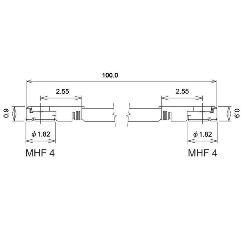 DeLOCK 89642 câble coaxial 1.13 0,1 m MHF IV/ HSC MXHP32 Noir, Or