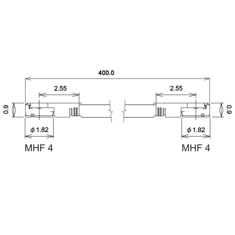 DeLOCK 89645 câble coaxial 1.13 0,4 m MHF IV/ HSC MXHP32 Noir, Or