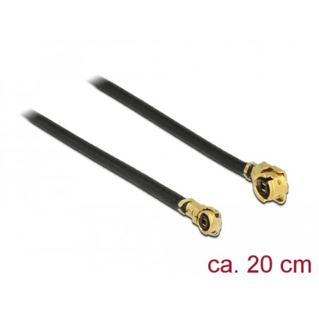 DeLOCK 89648 câble coaxial 1.13 0,2 m MHF (I-PEX) MHF IV/ HSC MXHP32 Noir, Or