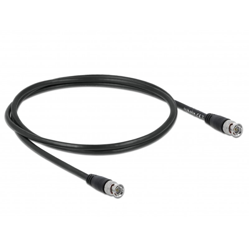 DeLOCK 80081 coaxial cable 1 m BNC Black