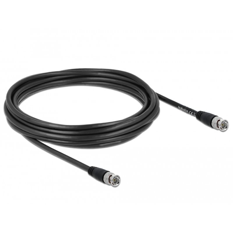 DELOCK Kabel BNC Stecker zu BNC Stecker 5m