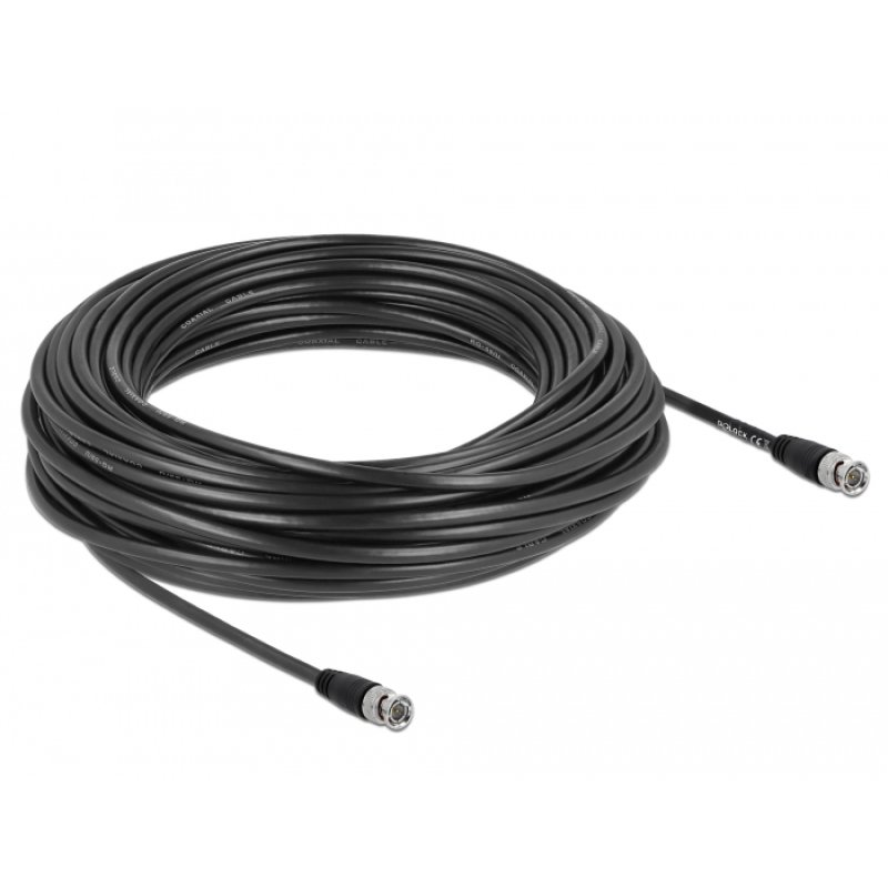 DeLOCK 80088 câble coaxial RG-59 25 m BNC Noir