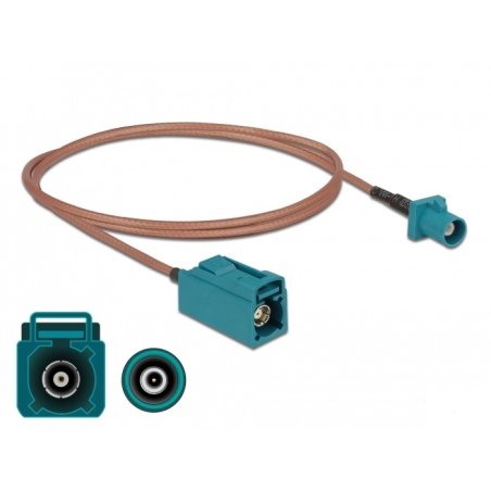 DeLOCK Antenna Cable FAKRA Z plug FAKRA Z jack RG-316 1 m