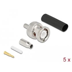 DeLOCK BNC plug for crimping RG-174 / RG-316 with matching shrink tube