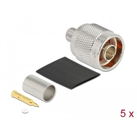 DeLOCK N mâle à sertir LMR 300 avec manchon rétractable correspondant
