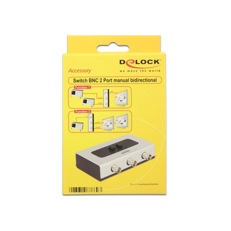 DELOCK Switch 2-port BNC manuell bidirektional