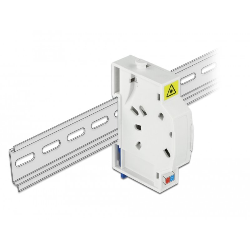 DeLOCK Optical Fiber Connection Box for DIN Rail 2 x SC Simplex or LC Duplex