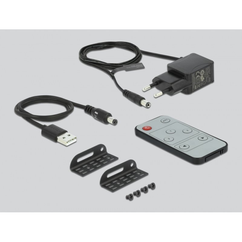 DeLOCK Commutateur HDMI 3 x HDMI en une sortie HDMI 4K 60 Hz avec Audio Extractor