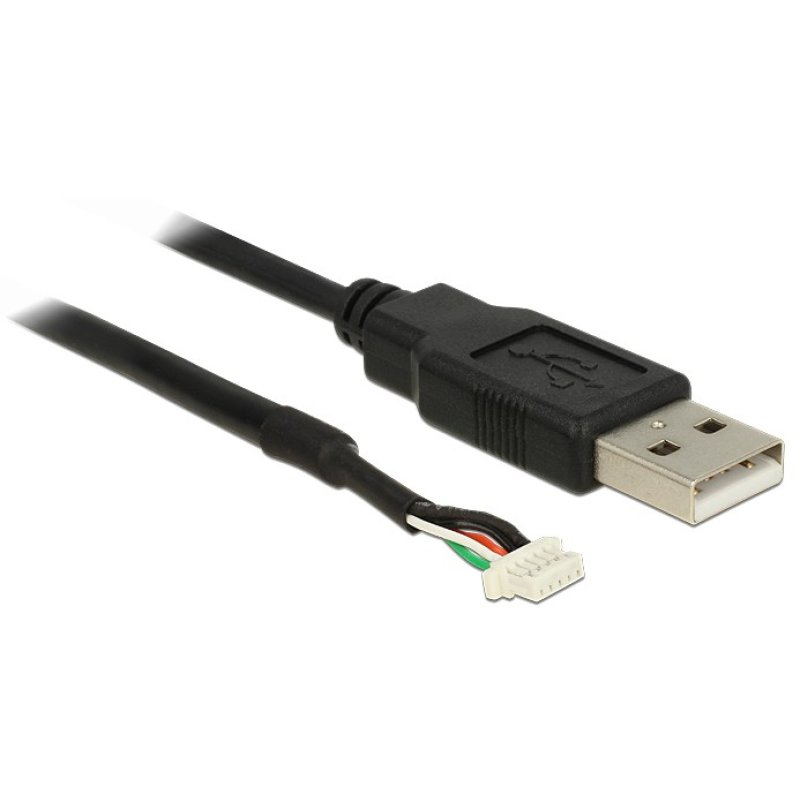 DeLOCK USB 2.0 A M / 5 pin V5 1.5m câble d'appareil photo 1,5 m Noir