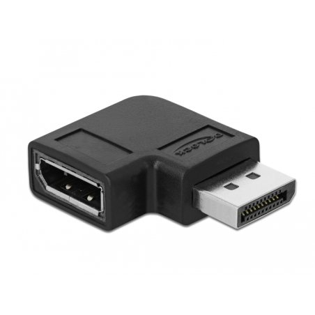 DELOCK DisplayPort 1.4 Adapter Stecker zu Buchse 90 rechts gewinkelt 8K 60 Hz