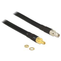 DeLOCK 5m SMA/SMA câble coaxial CFD400, LLC400 Noir
