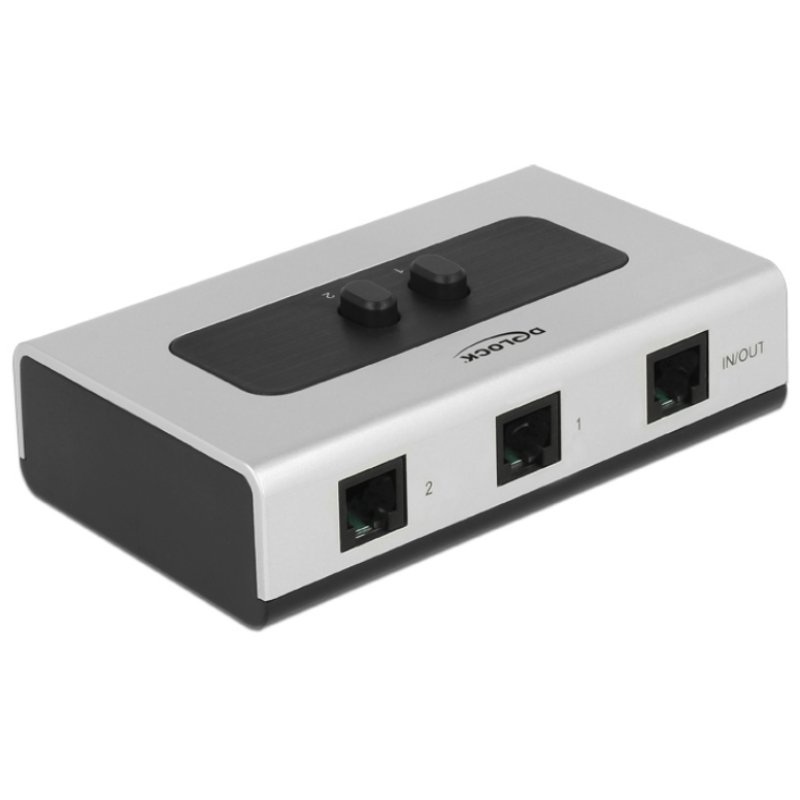 DeLOCK 87698 telephone switching equipment Black, Grey