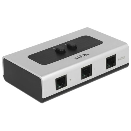 DELOCK Umschalter RJ11 2 Port manuell bidirektional