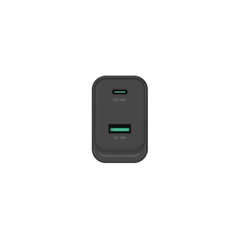 CONCEPTRONIC Ladegerät 2Port GaN USB-C/-A 45WPD3.0/PPS sw