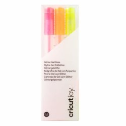 Cricut Joy Glitter Stylos à encre gel avec bouchon Orange, Rose, Jaune 3 pièce(s)