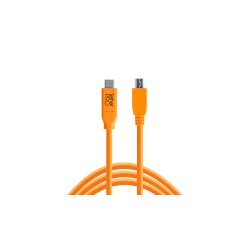 Tether Tools CUC2415-ORG câble USB USB 2.0 4,6 m USB C Mini-USB B 0,48 Gbit/s Orange