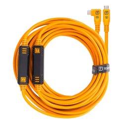 Tools TetherPro USB-C auf USB-C rechter Winkel orange 9,4m