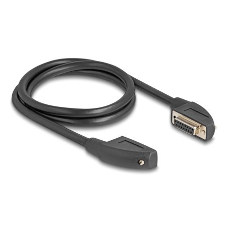 Serielles Kabel D-Sub 15 Buchse mit Schraube 90° nach rechts gewinkelt zu D-Sub 15 Buchse mit Schraube 90° nach