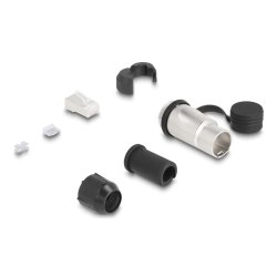 DeLOCK RJ45 Modular Plug for self-assembly Cat.6A with robust cable plug housing and protective cap suitable for the