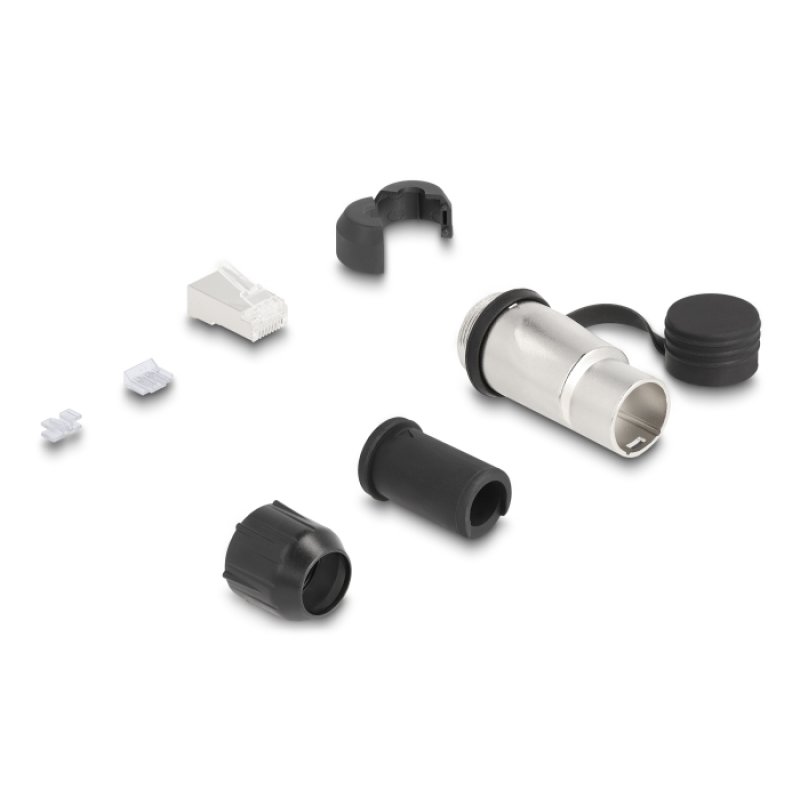 DeLOCK RJ45 Modular Plug for self-assembly Cat.6A with robust cable plug housing and protective cap suitable for the