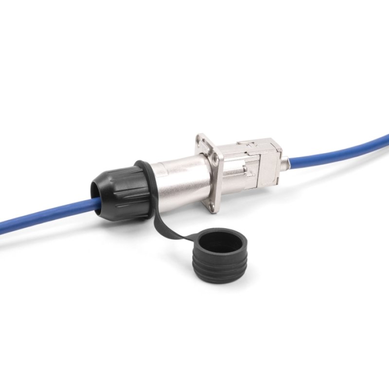 DeLOCK RJ45 Modular Plug for self-assembly Cat.6A with robust cable plug housing and protective cap suitable for the