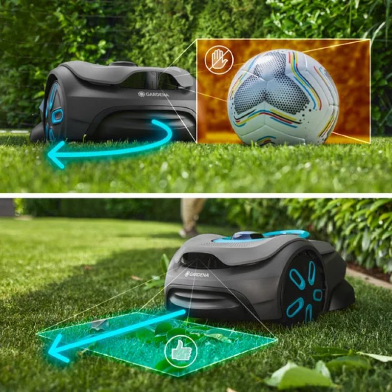 Gardena smart SILENO sense Robotic lawn mower Battery Grey, Turquoise