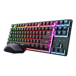 Trust GXT 832 Thado clavier Souris incluse Gaming RF sans fil AZERTY Français Noir