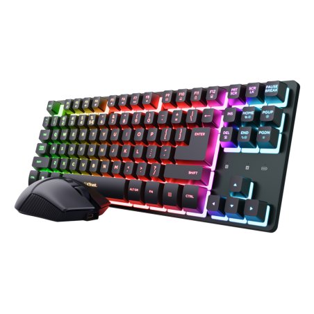Trust GXT 832 Thado clavier Souris incluse Gaming RF sans fil AZERTY Français Noir