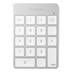 Satechi ALUMINUM RECHARGEABLE BT KEYPAD SILV. GR Numérique Bluetooth Argent