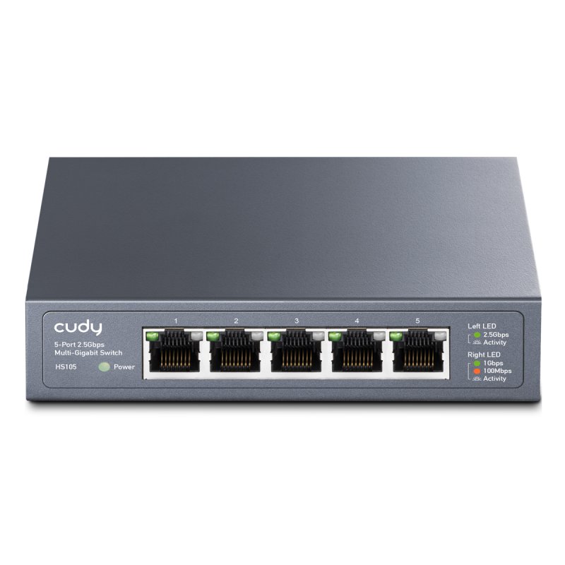 CUDY HS105 Switch 5P 2.5G métal