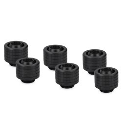 Thermal Grizzly DeltaMate Kompressions-Fitting, Messing, G1/4”-Gewinde - schwarz, ST13, 6er-Pack