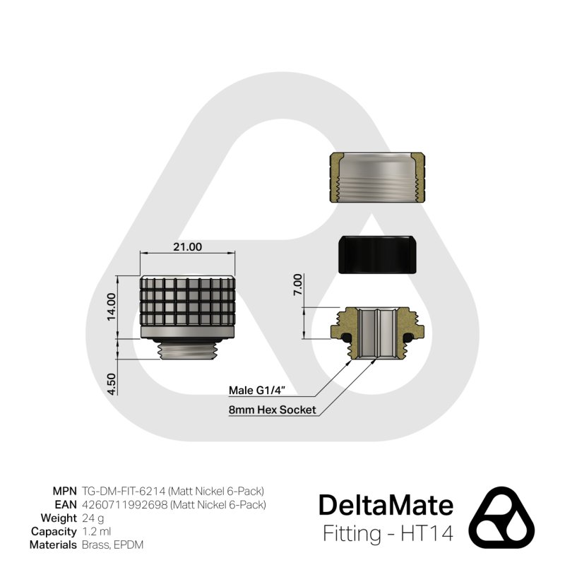 Thermal Grizzly DeltaMate Fitting ? HT14 Matt Nickel