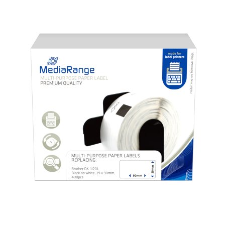 MediaRange Papieretiketten Brother DK-11201 29x90mm 400St ws