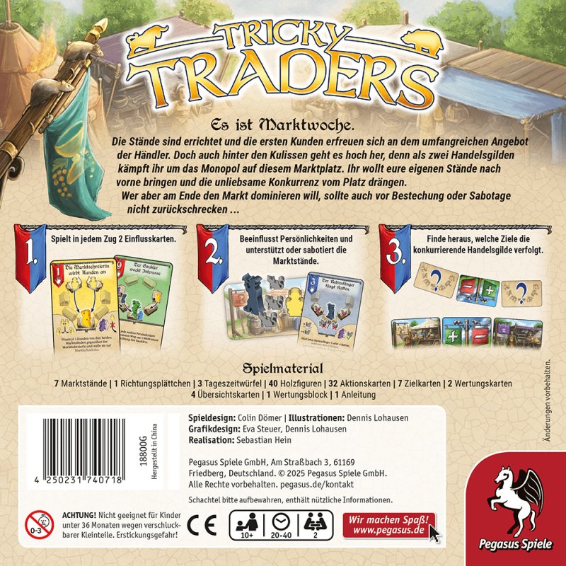 Pegasus Tricky Traders 40 min Jeu de société