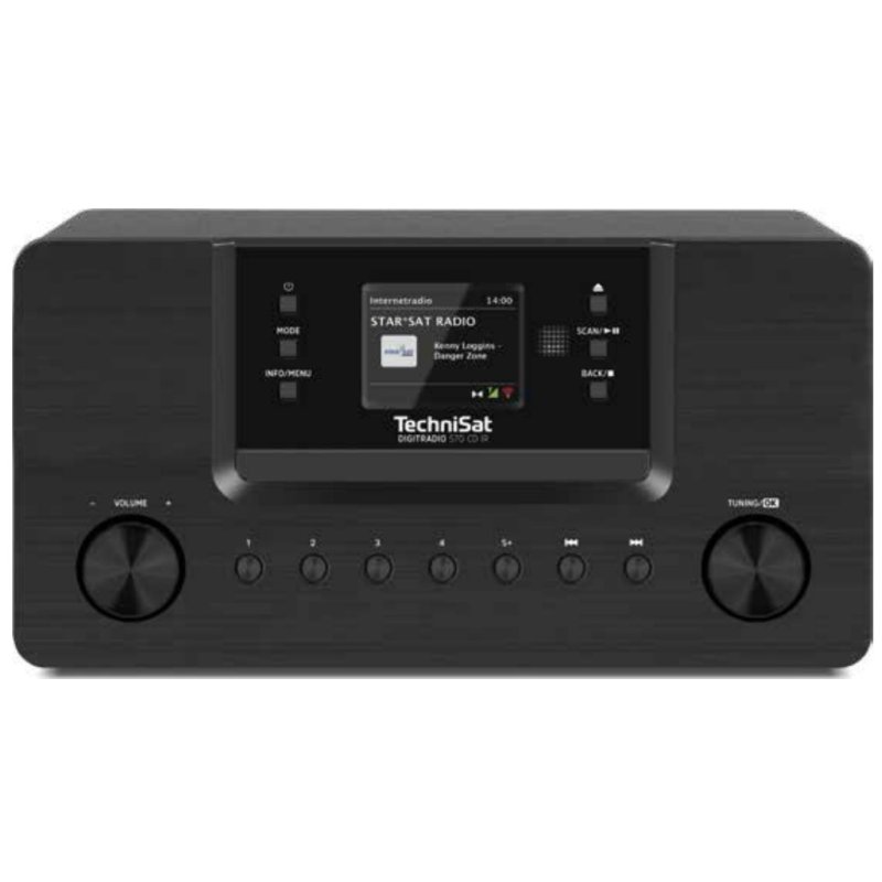 TechniSat DigitRadio 570 CD IR Analogique et numérique DAB , FM Noir Lecture de MP3