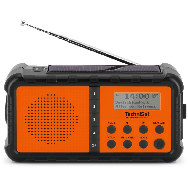 TechniSat TECHNIRADIO SOLAR 2 Portable Analog & digital Black, Orange