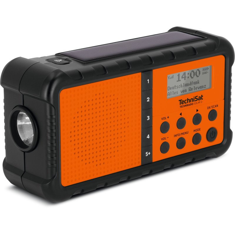 TechniSat TECHNIRADIO SOLAR 2 Portable Analogique et numérique Noir, Orange