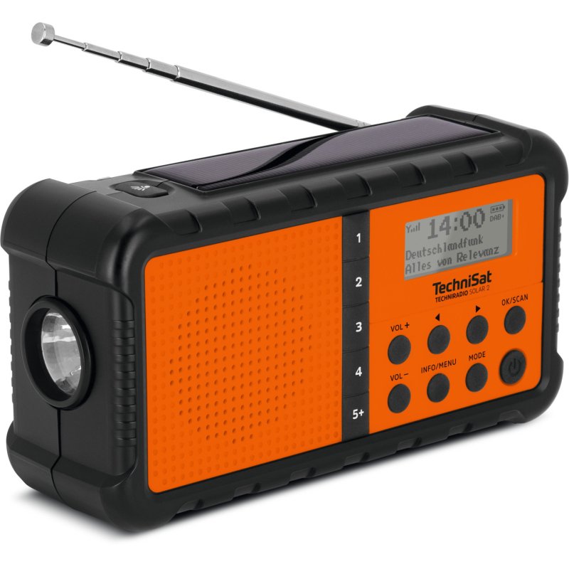 TechniSat TECHNIRADIO SOLAR 2 Portable Analog & digital Black, Orange