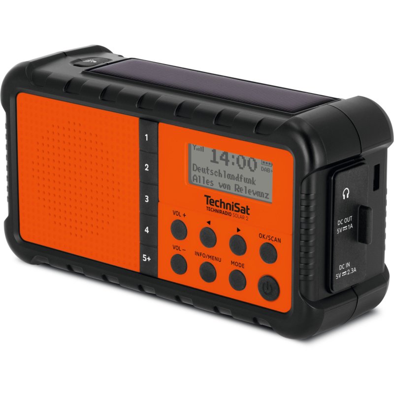 TechniSat TECHNIRADIO SOLAR 2 Portable Analog & digital Black, Orange