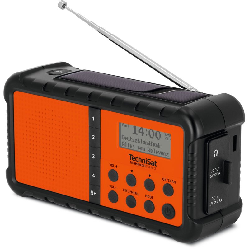 TechniSat TECHNIRADIO SOLAR 2 Portable Analog & digital Black, Orange