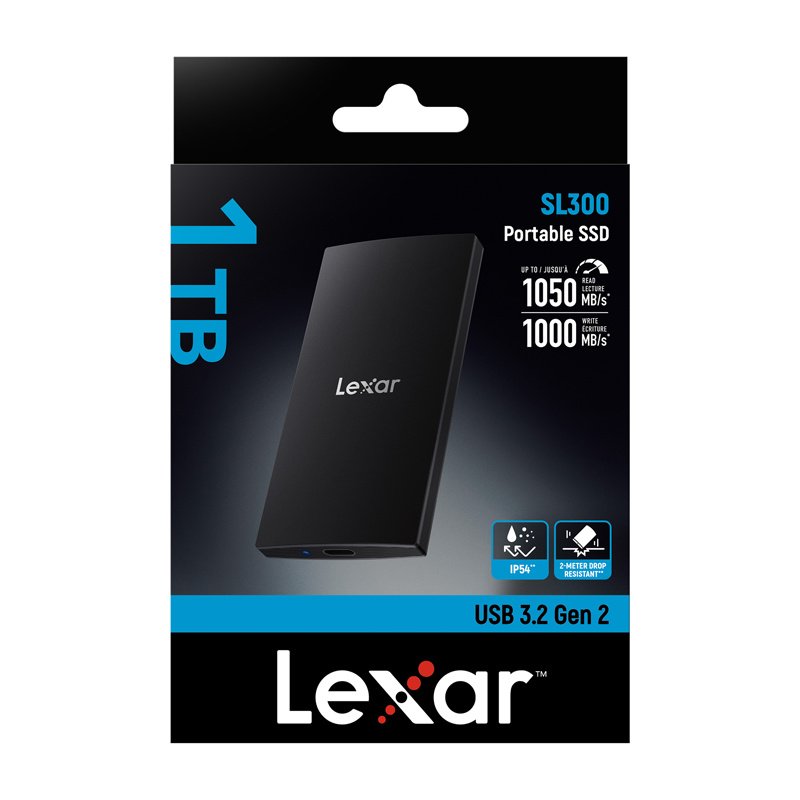 Disque SSD externe Lexar SL300 - 1To (Noir)