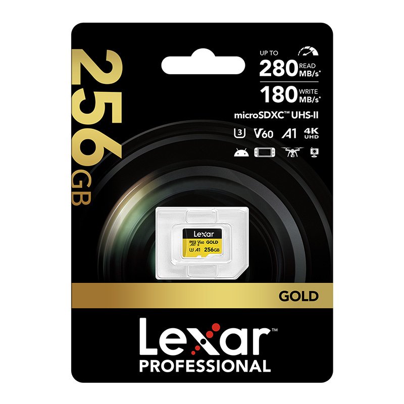 Lexar Professional GOLD 256 GB MicroSDXC UHS-II