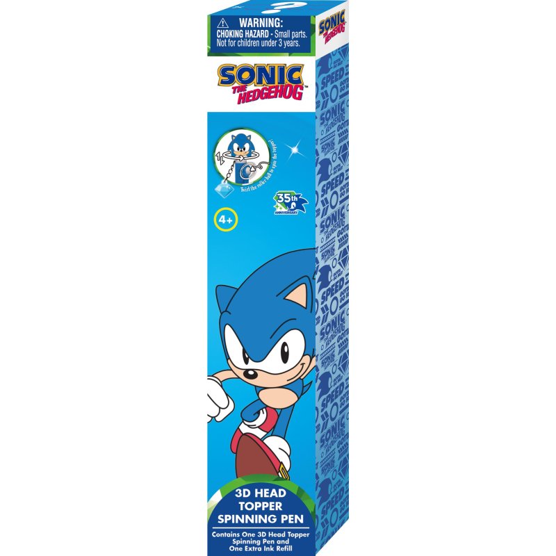 SONIC - Stylo rotatif 3D Head Topper (Display de 12 pcs)