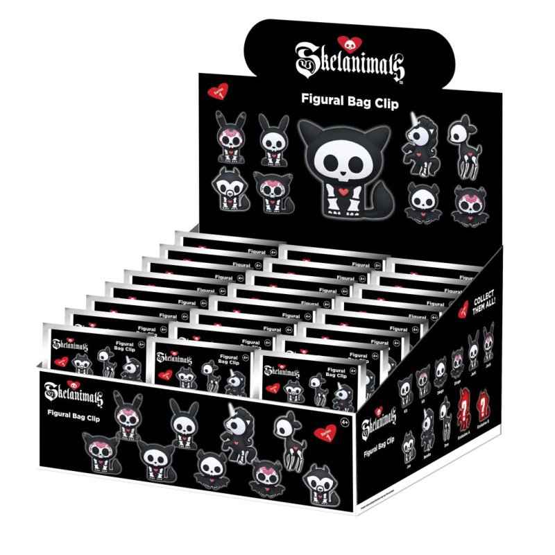 SKELANIMALS - Series 1 - 3D Foam Bag Clip (Display 24 Pcs)