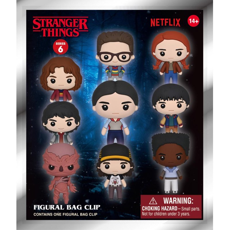 STRANGER THINGS - Series 6 - 3D Foam Bag Clip (Display 24 Pcs)