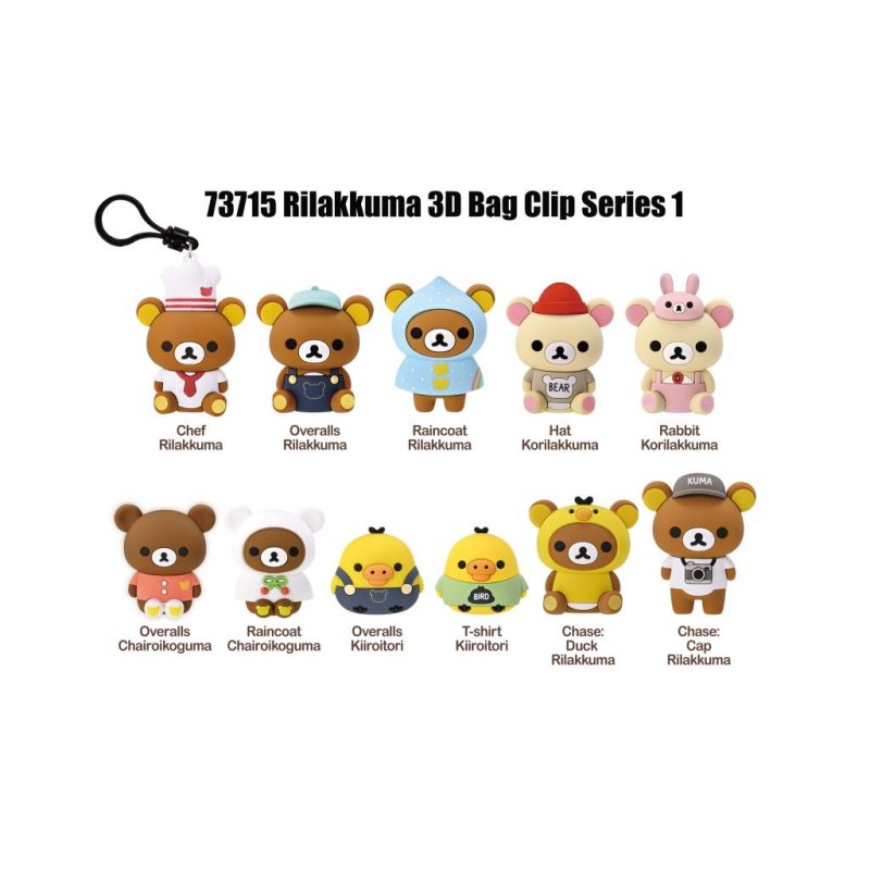 RILAKKUMA - Series 1 - 3D Foam Bag Clip (Display 24 Pcs)