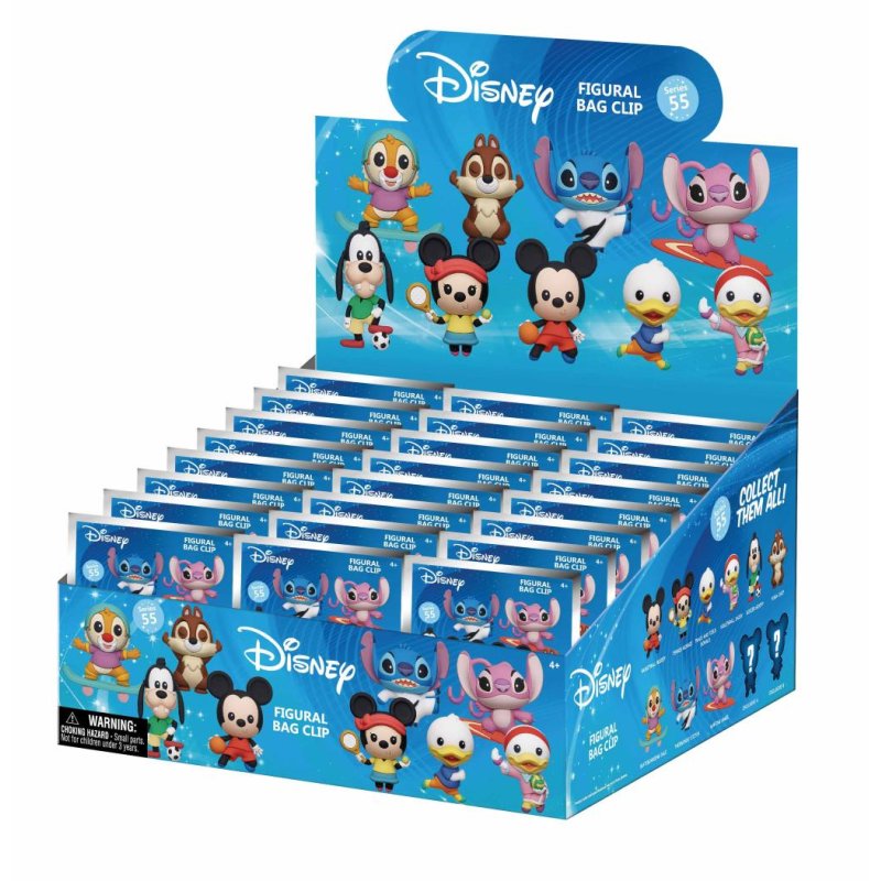 DISNEY SPORTS - Series 55 - 3D Foam Bag Clip (Display 24 Pcs)