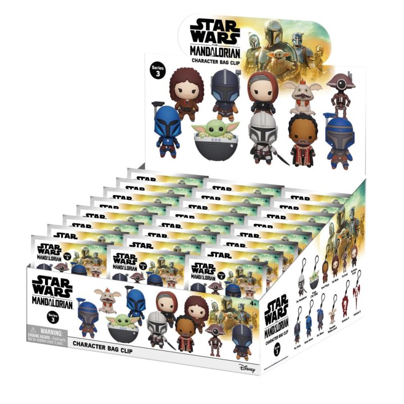STAR WARS MANDALORIAN - Series 3 - 3D Foam Bag Clip (Display 24 Pcs)