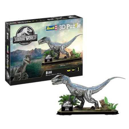JURASSIC WORLD - Velociraptor Blue - Puzzle 3D 57pcs